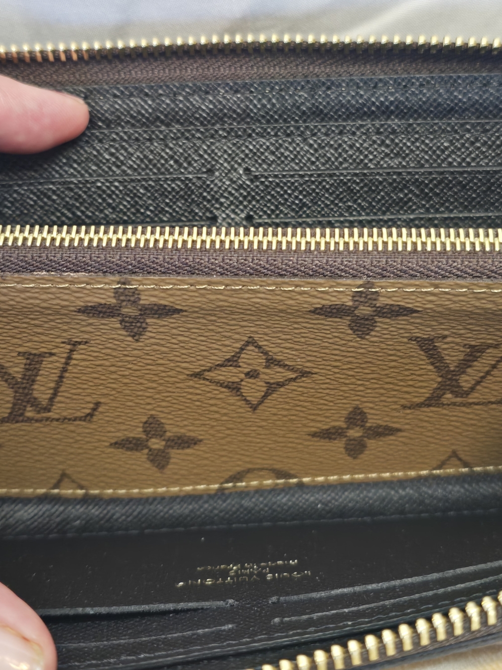 Louis Vuitton Monogram Reverse Clemence Zip Wallet 🤎 NFC Microchipped - Picture 8 of 13